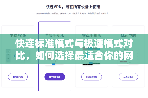 快连标准模式与极速模式对比，如何选择最适合你的网络加速方案？